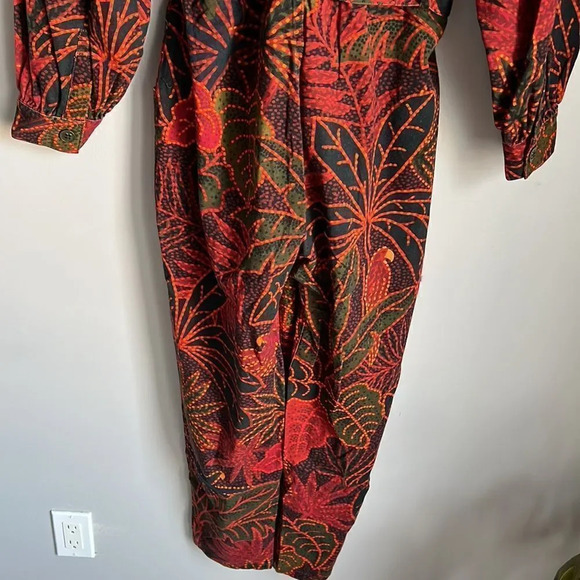 NEW FARM Rio Women Rainforest Black Canvas Jumpsuit Size Small - Picture 9 of 14